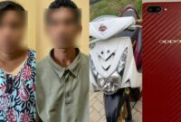 Kolase foto kedua tersangka dan barang bukti yang diamankan kepolisian, Kamis 4 Juli 2024. Foto : Polres Tulang Bawang Barat.