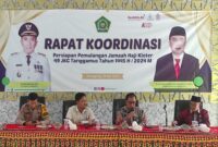 Kasi PHU Kemenag Tanggamus, Hi. Nursaad saat menghadiri rapat koordinasi persiapan pemulangan jamaah haji tanggamus, 4 Juli 2024. Foto : Kemenag Tanggamus.