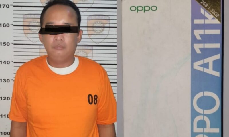 Kolase foto tersangka HR dan barang bukti yang diamankan polisi, Selasa 8 Juli 2024. Foto : Polres Metro.