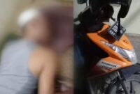 Kolase foto korban yang berada diatas wc masjid dan sepeda motor yang dibawanya, Jumat 12 Juli 2024. Foto : Tangkapan Layar Video.