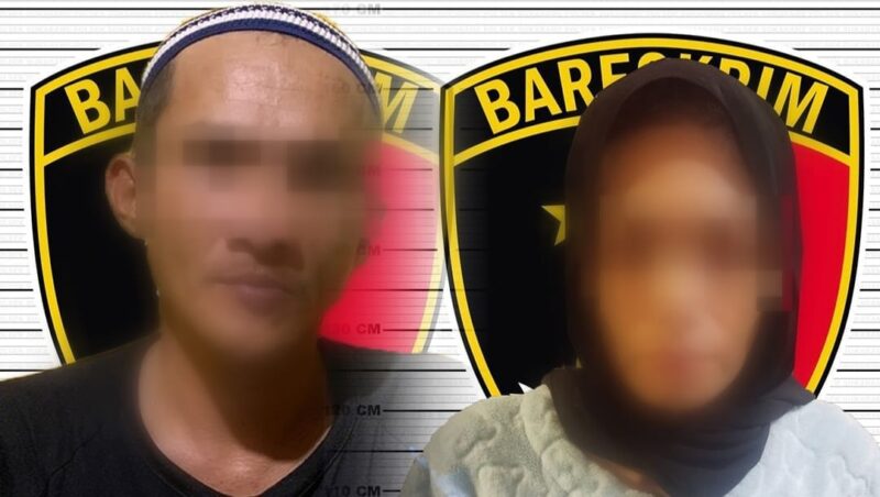 Pasangan kumpul kebo ditangkap polisi saat nyabu di Sukarame. Foto : Polresta Bandar Lampung.