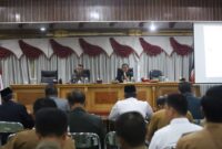 Rapat Kesiapan HUT ke 79 RI di Lampung Barat, Senin 15 Juli 2024. 