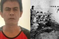 Kolase foto pelaku HN dan TKP pembunuhan pasangan suami istri di Pekon Tanjung Kemala, Pugung, Tanggamus, Jumat 19 Juli 2024. Foto : Dok. Polda Lampung.
