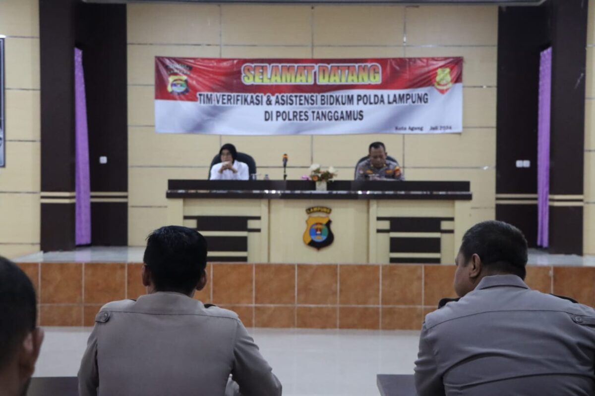 Bidang Hukum (Bidkum) Polda Lampung mengadakan kegiatan verifikasi dan asistensi di Polres Tanggamus. Foto : Humas Polres Tanggamus. 