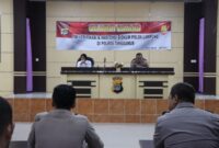 Bidang Hukum (Bidkum) Polda Lampung mengadakan kegiatan verifikasi dan asistensi di Polres Tanggamus. Foto : Humas Polres Tanggamus. 