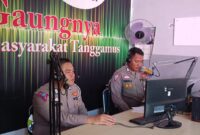 Penyuluhan Sat Lantas Polres Tanggamus tekan pelanggaran di Radio Pelangi, Gisting, Rabu 24 Juli 2024. Foto : Polres Tanggamus.