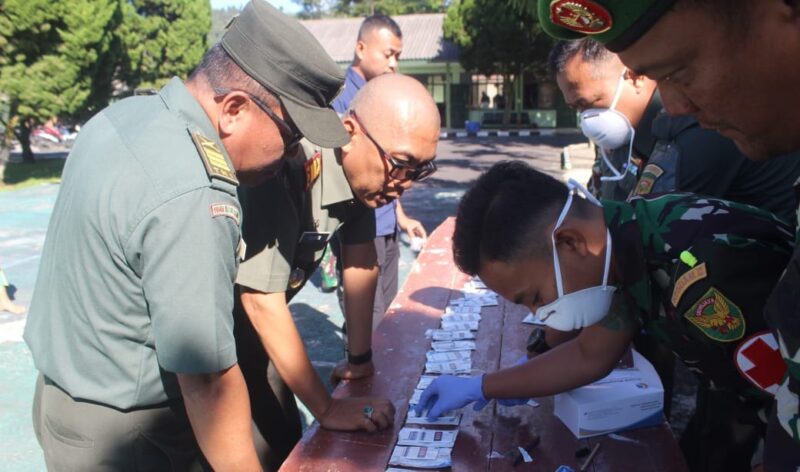 Test Urine Kodim Lampung Barat, Rabu 24 Juli 2024.