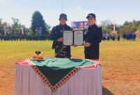 Pembukaan TMMD Kodim 0424 Tanggamus di Pekon Fajar Mulya, Pagelaran Utara, Pringsewu, Lampung, Rabu 24 Juli 2024.