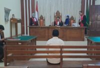 Sidang putusan perkara tindak pidana korupsi ADD atasnama terdakwa Sukarno di PN Tipikor Bandar Lampung.