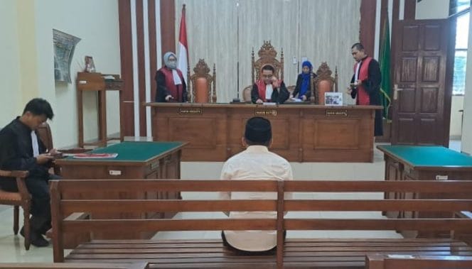 Sidang putusan perkara tindak pidana korupsi ADD atasnama terdakwa Sukarno di PN Tipikor Bandar Lampung.