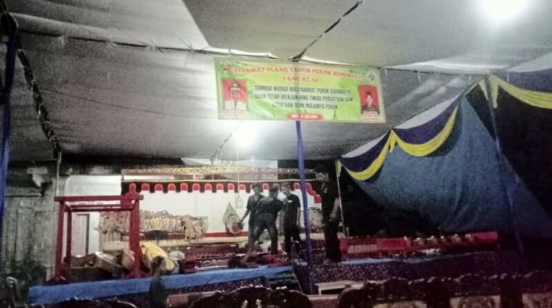 Kesiapan gelaran wayang kulit di Pekon Sidomulyo, Semaka, Tanggamus, Rabu 31 Juli 2024 | Edi Hidayat/Media Prioritastv.com.