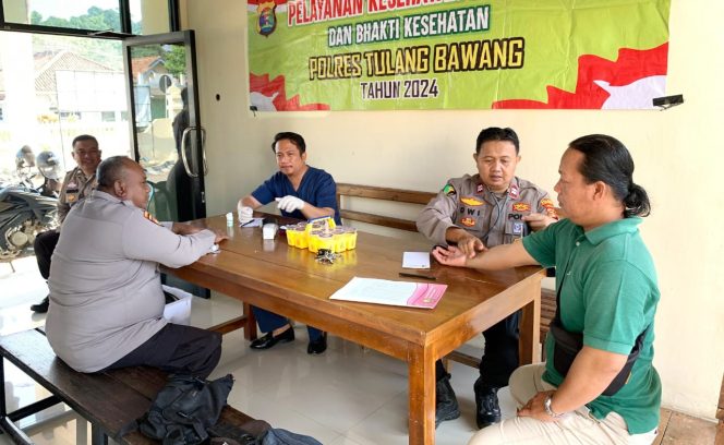 
					Seksi Dokkes Polres Tulang Bawang Gelar Yankesling di Polsek Menggala, Berikut Hasilnya