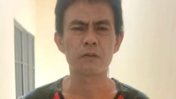 Hanggar Nasution (41), Pelaku Pembunuhan Suami Istri di Pugung, Tanggamus, Jumat 19 Juli 2024. Foto : Polda Lampung.