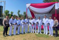 Foto bersama Kakon se Kecamatan Ulu Belu usai upacara HUT ke 79 RI di Kecamatan setempat, Sabtu 17 Agustus 2024.