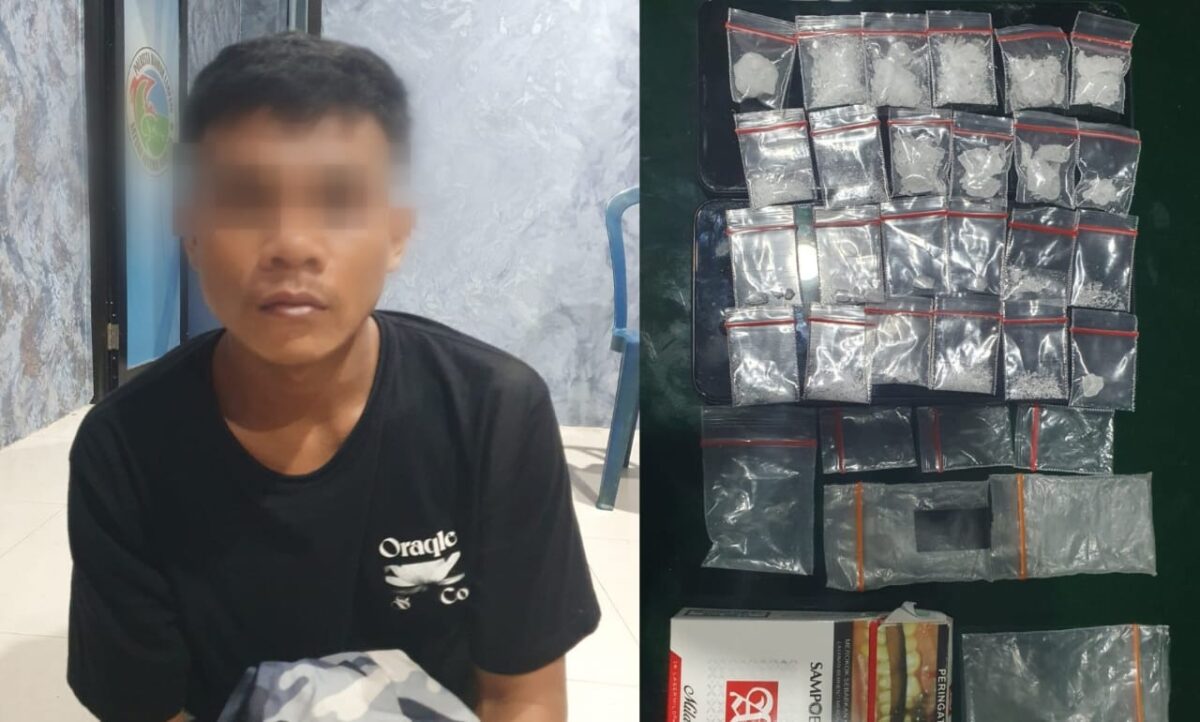 Tersangka IF dan barang bukti yang diamankan polisi pada Senin 27 Juli 2024, lalu | Dok. Polresta Bandar Lampung.