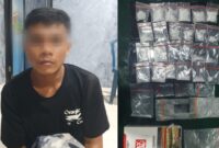 Tersangka IF dan barang bukti yang diamankan polisi pada Senin 27 Juli 2024, lalu | Dok. Polresta Bandar Lampung.