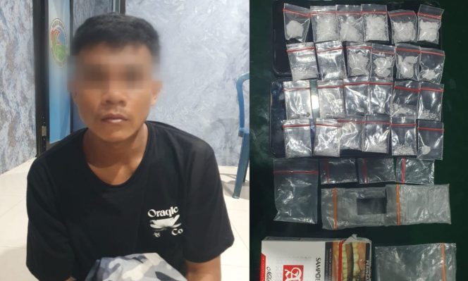 
 Tersangka IF dan barang bukti yang diamankan polisi pada Senin 27 Juli 2024, lalu | Dok. Polresta Bandar Lampung.
