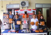 Konferensi pers pengungkapan kasus Narkoba di Mapolsek Teluk Betung Utara, Jumat (2/8/2024) siang. | Dok. Polresta Bandar Lampung.