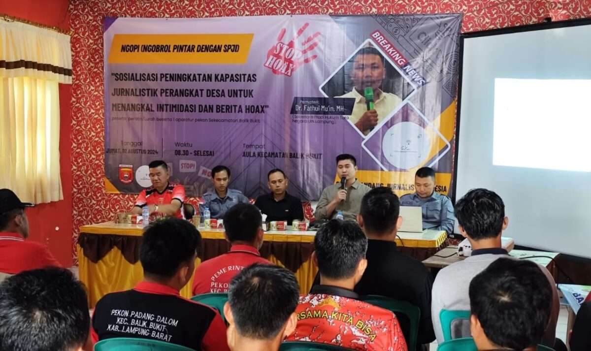 Sosialisasi "Ngopi" bareng SPJI Lampung Barat, Jumat 2 Agustus 2024 | Kamto Winendra/Media Prioritastv.com.