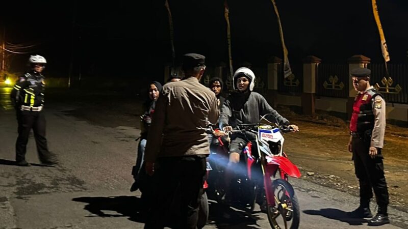 Pelaksanaan patroli dan hunting jajaran Polres Pringsewu, Lampung, Sabtu 3 Agustus 2024, malam | Dok. Polres Pringsewu.