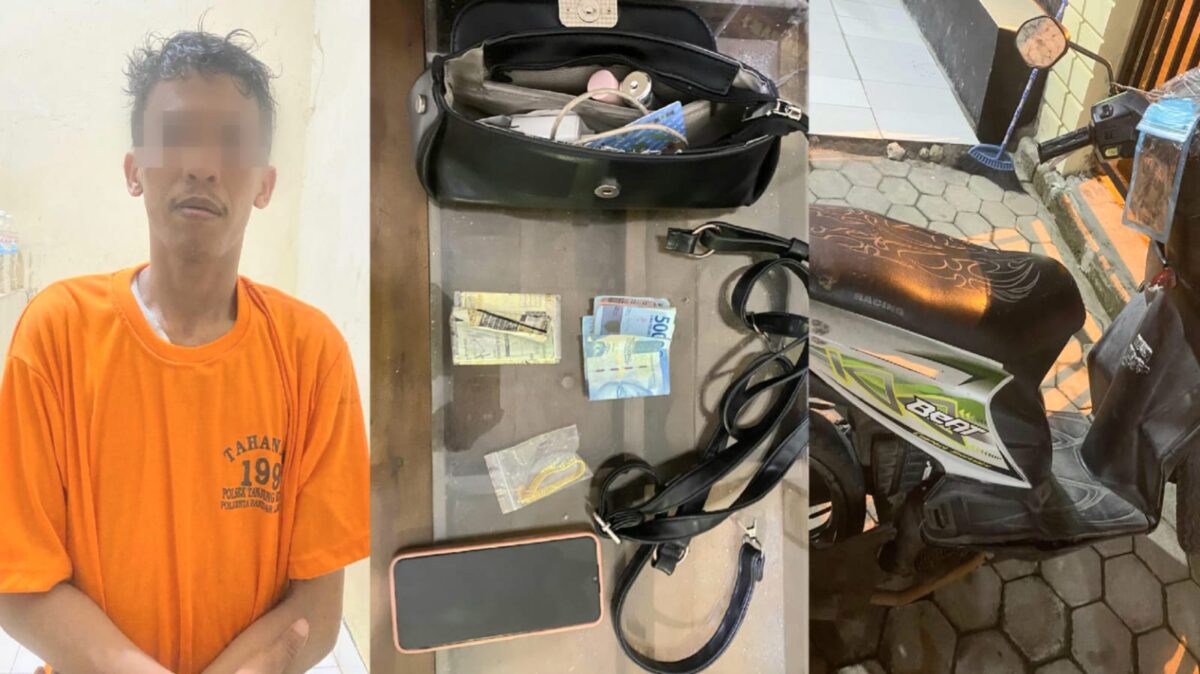 Kolase foto tersangka dan barang bukti yang diamankan polisi | Dok. Polresta Bandar Lampung.