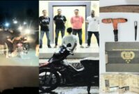 Kolase foto saat pertama kali tersangka SS diamankan warga, saat di Polsek Wonosobo dan barang bukti yang diamankan polisi.