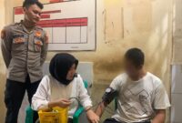 Pemeriksaan kesehatan tahanan Polres Tanggamus, Kamis 8 Agustus 2024.