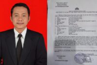 Kolase foto Ferzan Yudiarta yang dilaporkan hilang dan tanda bukti laporan Polsek Kota Agung.