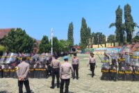 Latihan Dalmas Polres Tanggamus, Selasa 13 Agustus 2024.