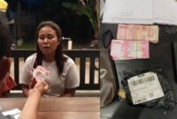 Kolase foto saat tersangka IL diamankan dan barang bukti yang diamankan polisi.
