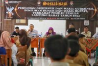 Sosialisasi Pemilih Pemula di Lampung Barat, Rabu 14 Agustus 2024.