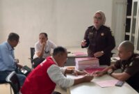 Pelimpahan Tersangka Waskito Joko Suryanto kepada Jaksa Penuntut Umum Kejari Pringsewu, Rabu 14 Agustus 2024.