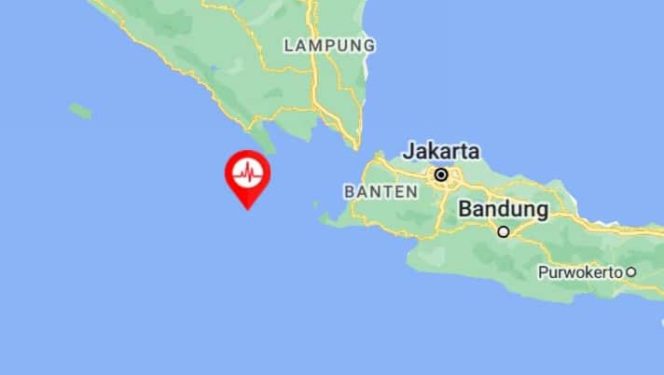 
 Lokasi Gempa yang menguncang Tanggamus, Rabu 14 Agustus 2024, sore.