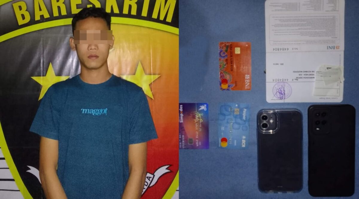 Tersangka AF dan barang bukti yang diamankan Polsek Kemiling, Bandar Lampung, Rabu 14 Agustus 2024 | Dok. Polresta Bandar Lampung.