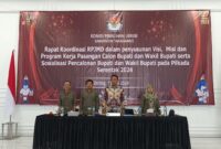 Pembukaan rapat koordinasi KPU Tanggamus di Hotel Royal Gisting, Kamis 15 Agustus 2024.