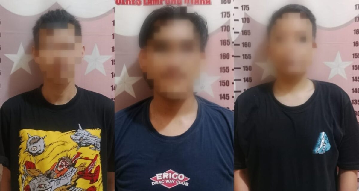 Ketiga tersangka penganiayaan dan penyekapan terhadap Fajar Maulana.