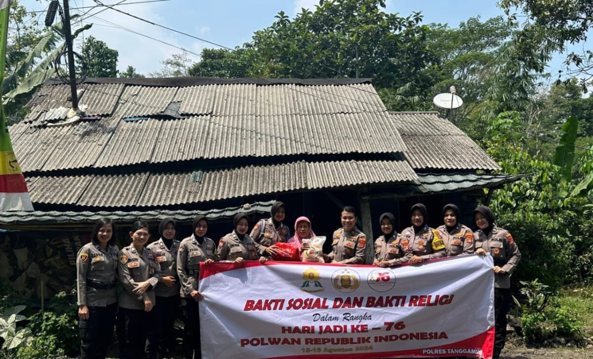 Bhakti sosial Polwan Polres Tanggamus, Kamis 22 Agustus 2024.