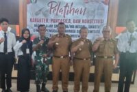 Foto bersama peserta pelatihan karakter Pancasila dan Konstitusi pelajar SMA Pringsewu, 26 Agustus 2024 | Samuel/Media Prioritastv.com.
