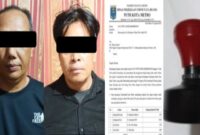 Kedua tersangka dan barang bukti yang diamankan Polres Metro, Lampung, Selasa 27 Agustus 2024.