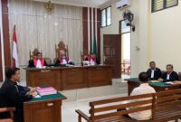 Sidang perdana kasus korupsi BPHTB waris dengan terdakwa Waskito Joko Suryanto di PN Tipikor Tanjung Karang, Rabu 28 Agustus 2024.