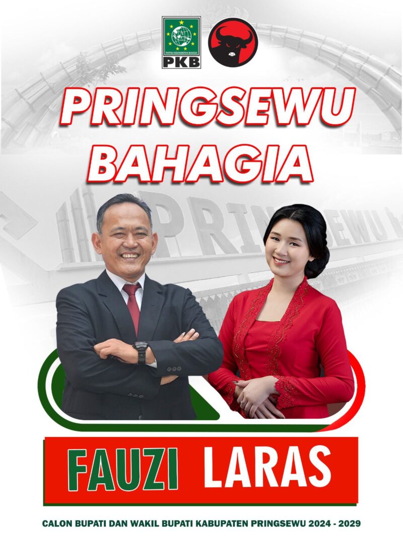 Pasangan Cakada Fauzi - Laras untuk Pringsewu Bahagia. 