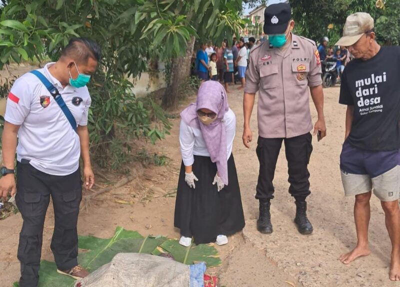 Mayat Lansia di Irigasi Lampung Tengah.
