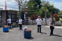 Pemusnahan barang bukti di Kejaksaan Negeri Lampung Barat, Kamis 29 Agustus 2024.