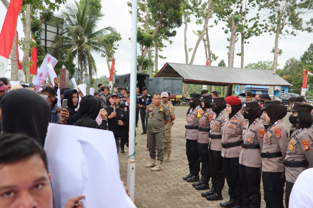 Pengamanan aksi unjuk rasa di DPRD Tanggamus, Jumat 30 Agustus 2024 | Dok. Polres Tanggamus.