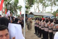 Pengamanan aksi unjuk rasa di DPRD Tanggamus, Jumat 30 Agustus 2024 | Dok. Polres Tanggamus.