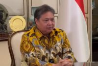 Airlangga Hartarto saat mengumumkan mundur dari Ketum Partai Golkar | Tangkapan Layar Video.