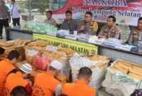 Pengungkapan Narkoba yang disampaikan Kapolres Lampung Selatan, Sabtu 28 September 2024.