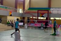Pembukaan Kejuaraan Multi Event Dispora Tanggamus di GOR Ratu, Kota Agung, Senin 2 September 2024 | Herdi/Media Prioritastv.com.