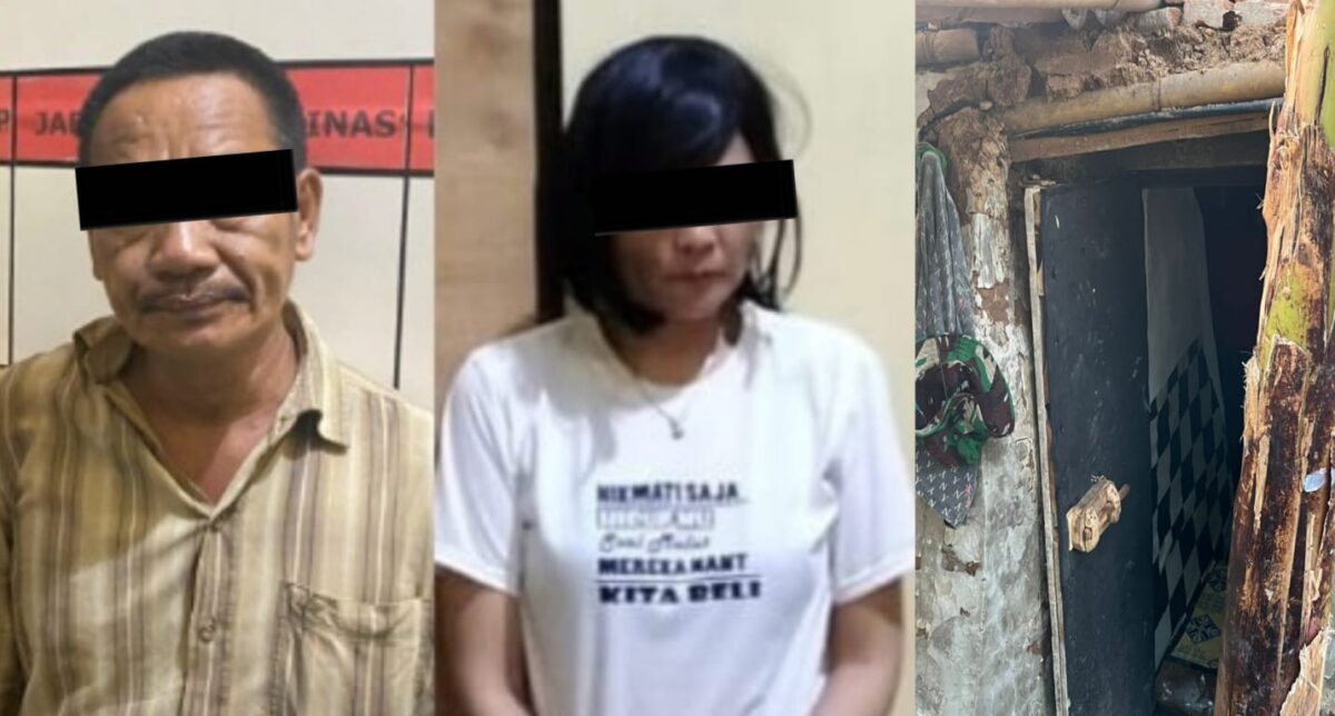 Tersangka ED diduga bandar sabu dan kekasihnya VE saat berada di dalam bunker di Pugung, Tanggamus, Senin 2 September 2024 | Dok. Polres Tanggamus.