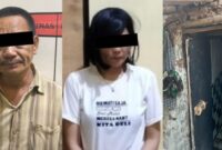 Tersangka ED diduga bandar sabu dan kekasihnya VE saat berada di dalam bunker di Pugung, Tanggamus, Senin 2 September 2024 | Dok. Polres Tanggamus.
